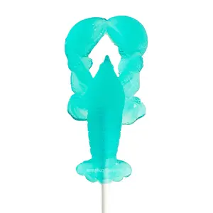 Baby Blue Big Lobster Lollipops - Blue Raspberry (24 Pieces)