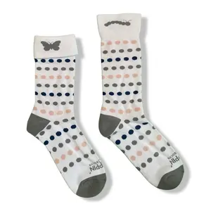 Caterpillar to Butterfly Flip Socks - 100% Cotton, Soft & Breathable, Perfect for Nature Lovers & All Seasons, Calf High - Comfy