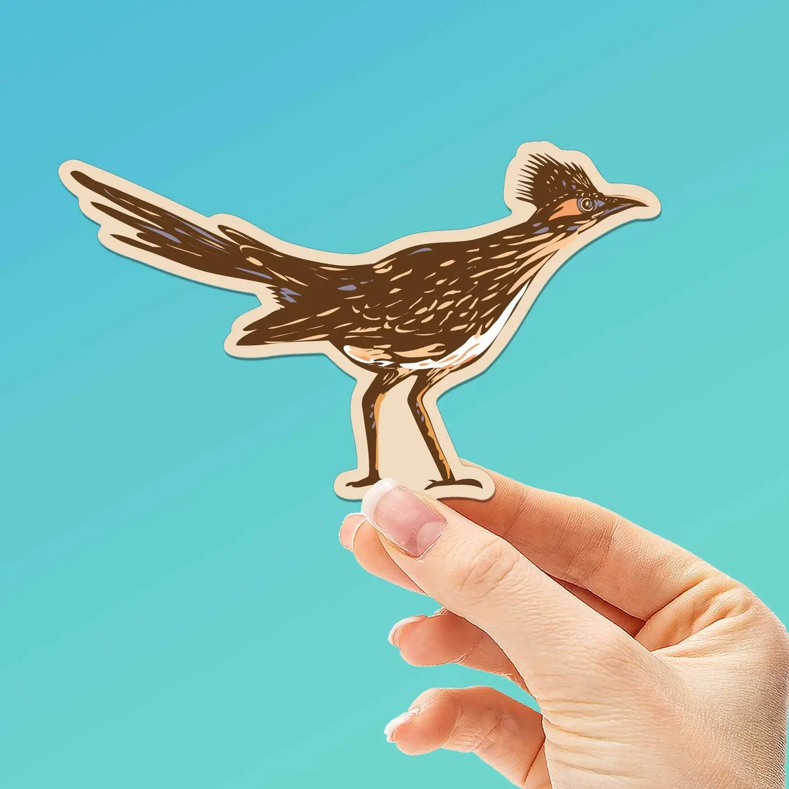 Roadrunner Sticker, Cute Southwest Decal for Hydroflask, Desert Animal Bumper Sticker for Arizona, California, & Texas Bird Watchers