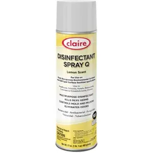Claire CGCC1002 17 fl oz Lemon-Scented Hospital-Grade Multi-Surface Disinfectant Liquid Cleaner, Household Mold & Mildew Control Spray Solution