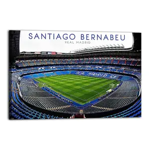 Santiago Bernabeu Artistic Wall Decor, Waterproof Canvas Poster, Cute And Vibrant Poster for Bathroom, Living Room, Bedroom, Dorm, A Perfect Gift Idea for New Year Home Decor