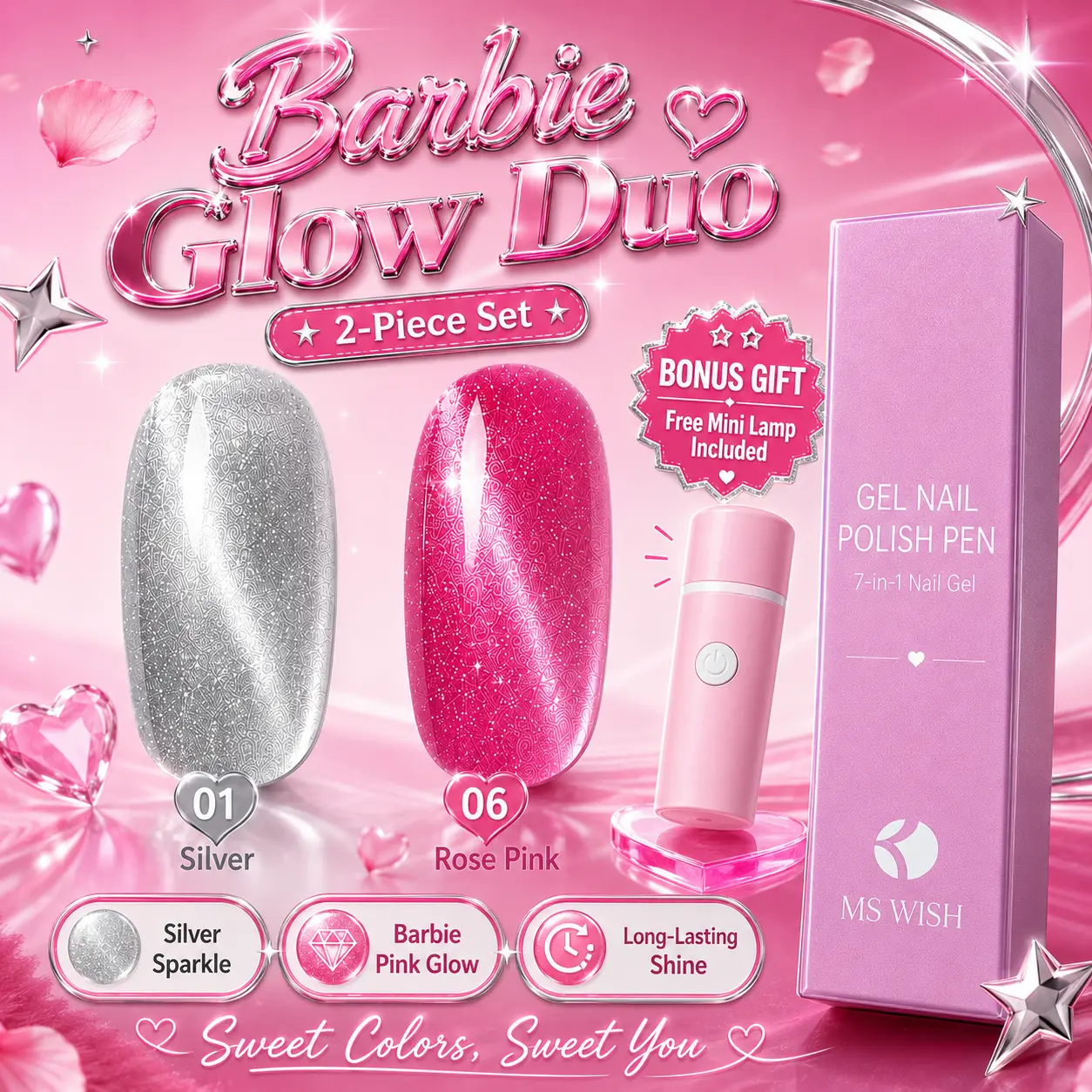 Ms Wish Barbie Glow Duo(With Free Mini Lamp)