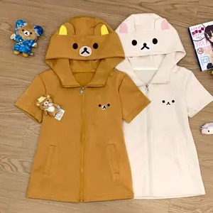 Y2k Harajuku Streetwear Hoodies Women Japanese Style Kawaii Sweet Cute Cartoon Print Zipper Sweatshirt Soft Girl 2025 Jacket Womenswear Tops Casual Long Sleeve Winter