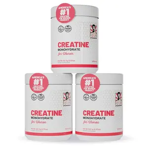 Old School Creatine Monohydrate for Women 240g Unflavored Supplement with Collagen & BCAA for Muscle Growth Hair Health Skin Radiance & Faster Recovery