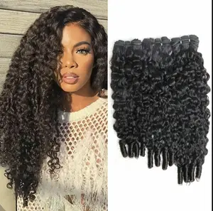 16A Burmese Curly Bundles Human Hair 100%  Unprocessed Human Hair Bundles Deals Human Hair Extensions 16A Burmese Curly Human Hair Bundles for Black Women  Natural Black Spiral Curly End Human Hair Weft Extensions