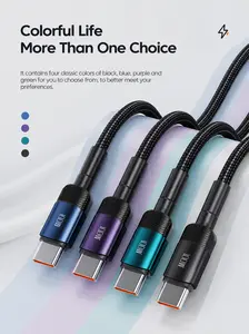 Toocki 100W USB-C to USB-C And 3A USB-C To Lighting Fast Charging Cable, PD 5A Braided Data Cable, E-Marker Chip, 480Mbps