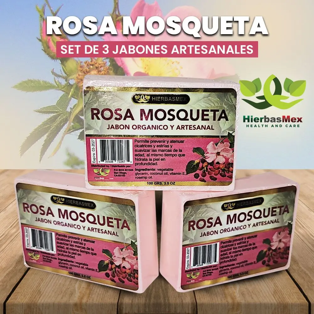 Hierbamex - Artisan Soap RoseHip - Rosa Mosqueta