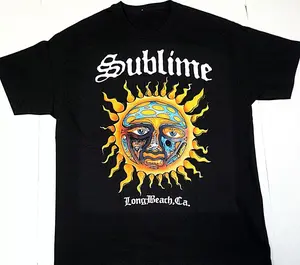 SUBLIME T-shirt Punk Long Beach Cali Tee Black Cotton New