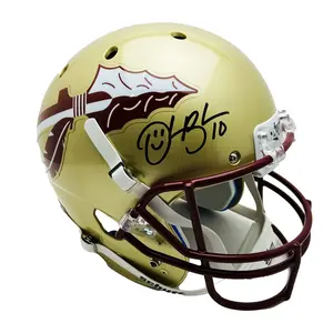 Derrick Brooks FSU Seminoles Signed Full Size Schutt Rep Gold Helmet - PSA
