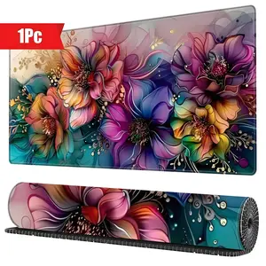 Colorful Mandala Vibrant Artistry Gaming Mouse Pad, Aesthetic Art Desk Mat, Rubber Base, Stitched Edge, Non-Slip, XL Size, Perfect Gift for Men Women, Office Home Use