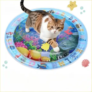 Pet Water Sensory Play Mat | Thickened | Inflatable | Water Mat For Cat And Dog | Pet Playmat With Fish Sea Ocean Theme Sensory Toy