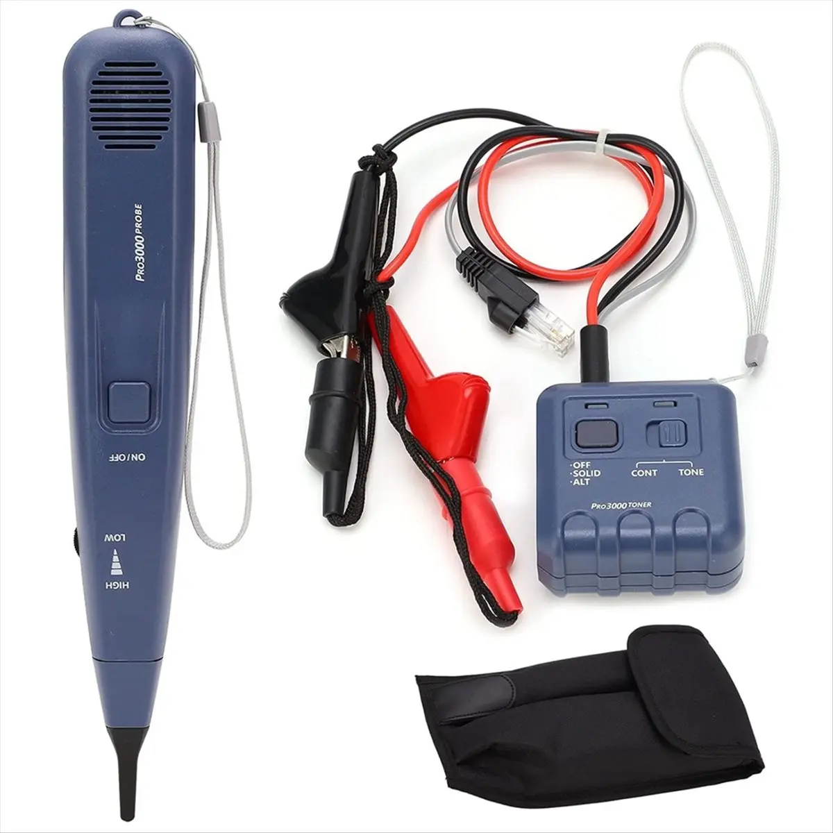 Pro3000 Tone Generator and Probe Kit - Handheld, Compact, SmartTone Technology, Durable, Reliable Telephone Line Circuit Finder for Wire Pairing, Durability