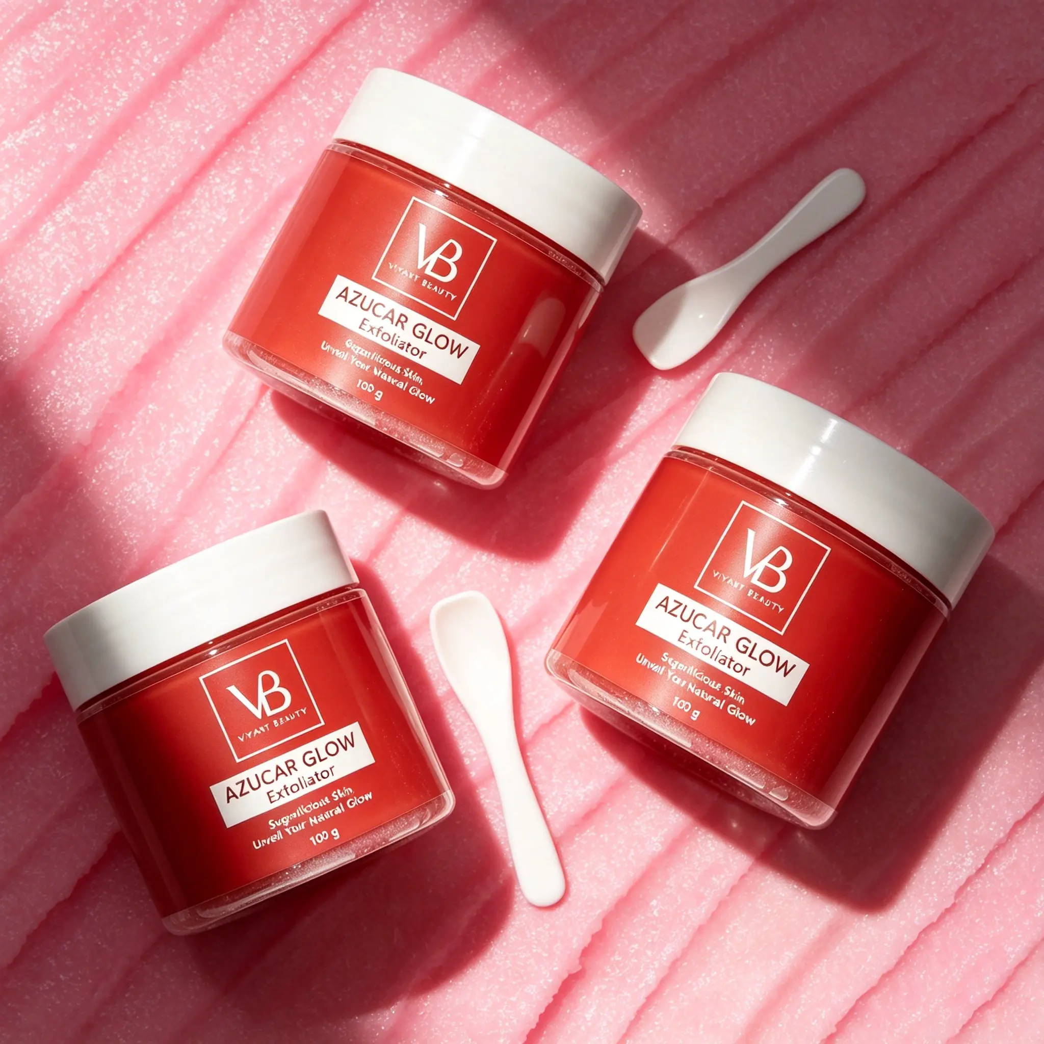 VB BLANQUEACULOS AZUCAR GLOW Exfoliant & Brightening Sugar Scrub Hydrating Exfoliating Facial Cleanser for Smooth Skin 100g Daily Cleansing