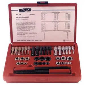 212 MAIN Kastar 972 40-Piece Master Rethreading Kit - SAE/Metric, Hardware, DIY Tools, Construction Tools for Automotive & Motorcycle Repair Tasks