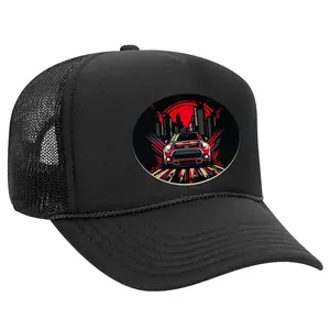 Black Mini Cooper Trucker Hat - Stylish Auto Enthusiast Edition