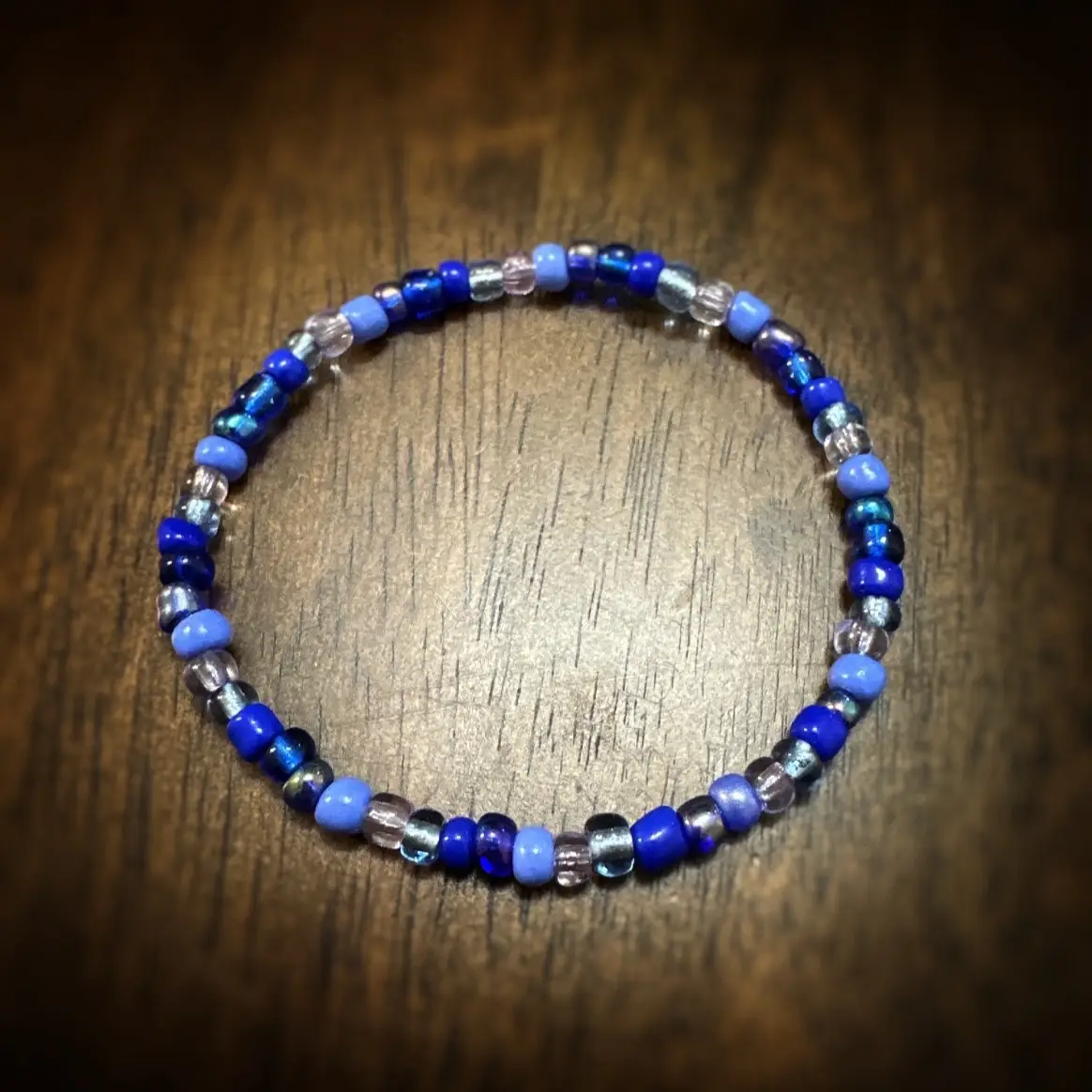 Lavender Blue Beaded Bracelet