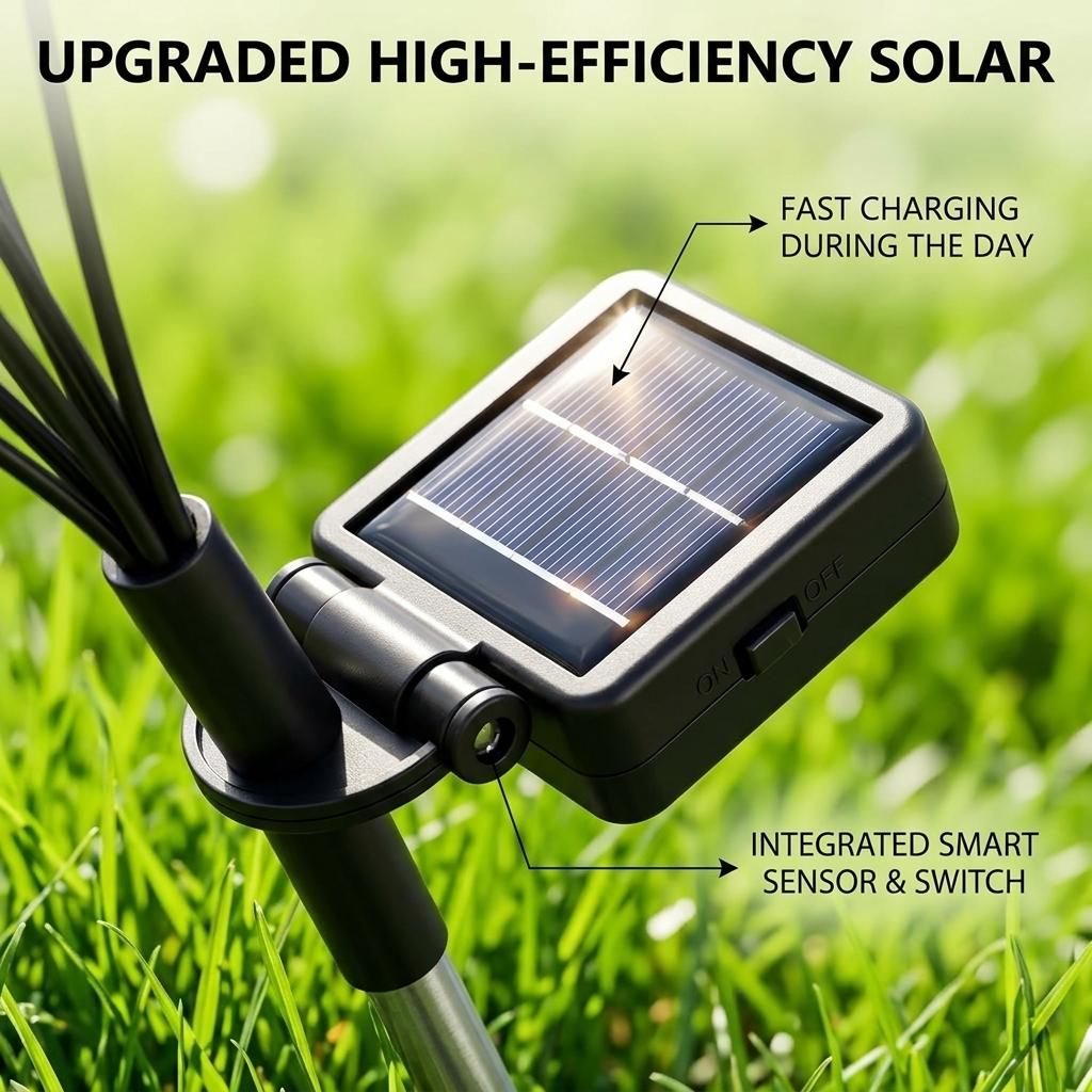 2-Pcs Solar Swaying Firefly Outdoor Lights - Waterproof Garden Decor for Pathway, Holiday, Gardens, with Festive Appeal, Ideal Gifts for Home Improvement Lighting Accessories
