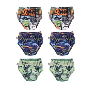 6pcs Baby Training Pants Washable Diaper Covers, Cute Breathable Cloth Nappy Pockets for Infants, All-Seasons Comfort