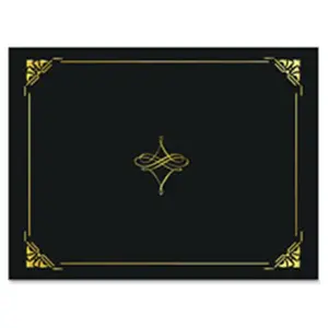 Geographics  Gold Foil Border Certificate Holder- Green - Gold - 5 Per Pack