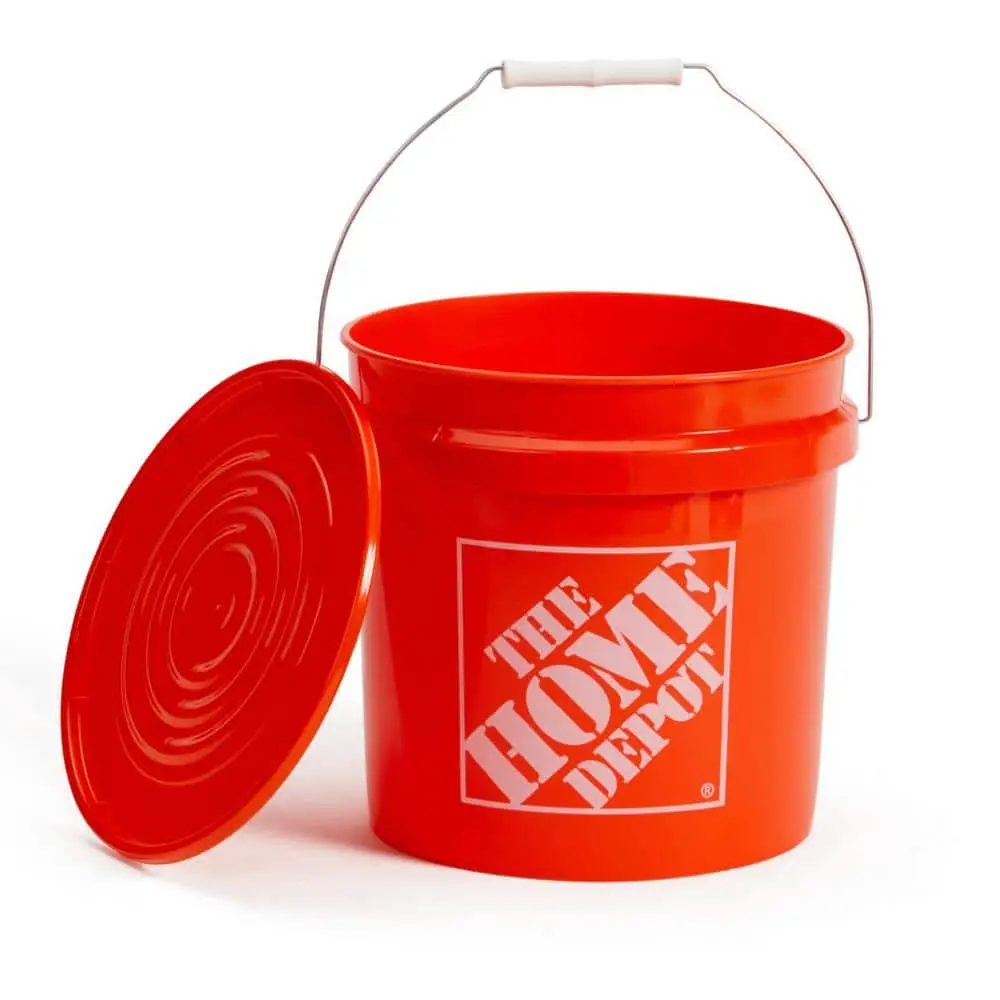 2 gal. Orange Paint Bucket and 2 Gal. Orange Bucket Lid Combo