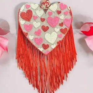 Cute Heart Car Freshie Air Freshener – Fringe Hanging Car Accessory