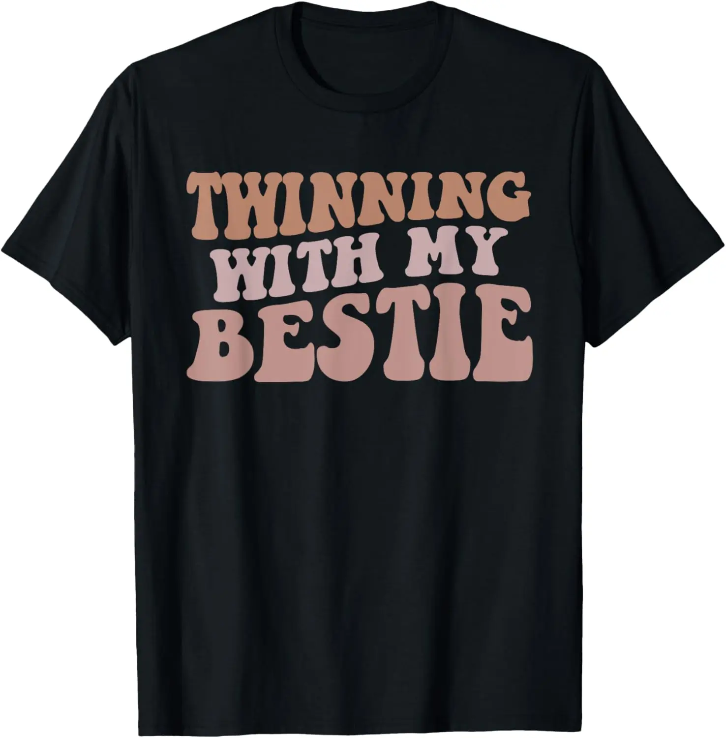 Women's 100% Cotton Round Neck Short-Sleeve Vintage Graphic Tshirt, BFF Spirit Week Matching Clothes for Girls' Besties Everyday Casual Wear