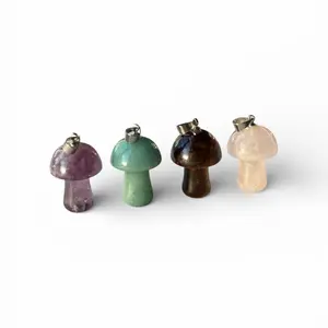 Hongo Stone Charm - Natural Gemstone Pendants in Assorted Colors for Healing & Decor
