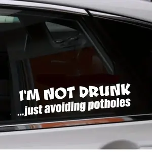 1PC Car Funny Driving Sticker, Truck Decal, Humorous-Style Decor Decal For Car Window, Body, Driving Slogan Adds Fun Fits Car Decor For Fans