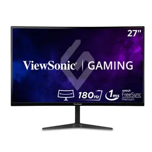 ViewSonic 27" Curved 1440p 1ms 180Hz Gaming Monitor with FreeSync Premium