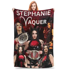 WWE Stephanie Vaquer Throw Blanket,Ultra Soft Cozy Plush Fleece for Bed, Couch, Sofa, Home Décor, Perfect Christmas Gift for Boys & Girls  Soft, comfortable, skin-friendly, and lightweight.