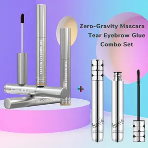 MAYCHEER Tear-Proof Brow Gel& Zero-Gravity Feather-Light Mascara Combo Set, Long-lasting Waterproof & Sweat-resistant,Easy Application All-day Long And Curly Eyelashes&Matte texture Airy Light Brow
