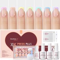 Pastel-S-Squoval-Nude-224Pcs-16Sizes-Kit-w/UV Lamp