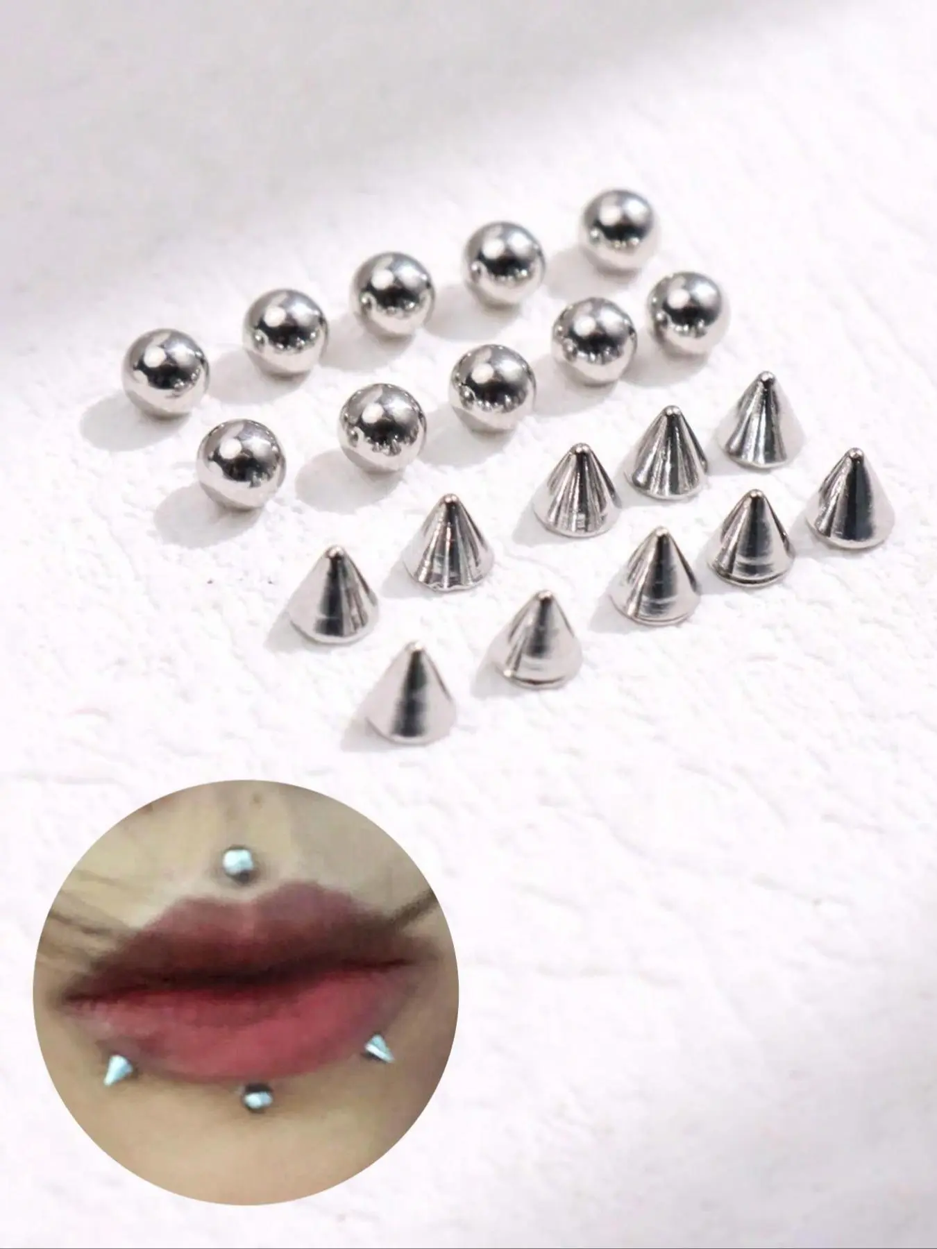 Stainless Steel Geometric Ball Design Fake Piercing Stud, Fake Nose Ring Stud Sticker Pack, Non Piercied Body Jewelry for Women & Men, Kit Nose Piece, Chic Body Jewelry