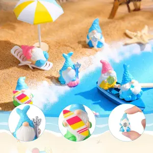 7/14-Pack Mini Dwarf Beach Decorations, Hidden Garden Statues, Garden Accessories, Perfect Gift for Ocean Lovers, Office & Home Desk Decor, All Seasons Use