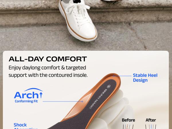 Bruno Marc Men's Fashion Sneakers - Black Leather with White Sole, Stylish Design, Comfortable Fit