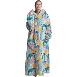 Blanket Hoodie, Long Hooded Blanket Sweatshirt as Birthday Gifts for Women Men, Long Wearable Blanket for Men Women