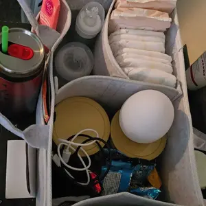 Cute Felt Storage Basket, Multi-Purpose Diaper Caddy, Portable Nursery Storage Basket, Simple Durable Storage Basket for Home & Outdoor Use, Travel Diaper Tote #GLOBAL PICKS