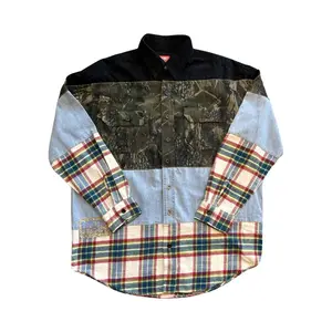 Tree Denim Slashed Button Up