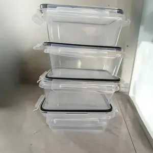 8-piece flip sealed food storage container - suitable for microwave and freezer, transparent plastic kitchen storage box, Airtight Leak Proof and stackable, suitable for fruits, vegetables, pasta, dry goods - durable for both freezing and kitchen storage