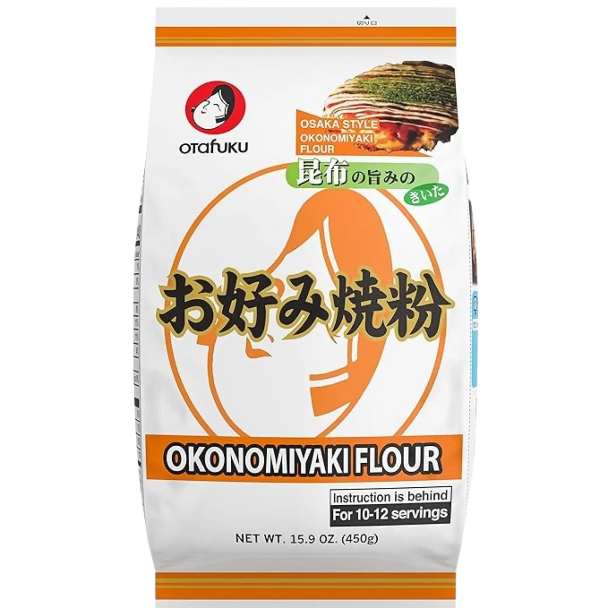 Otafuku Okonomiyaki Flour, for Japanese Okonomiyaki Pancakes, 12 Servings, No MSG, Vegetarian 