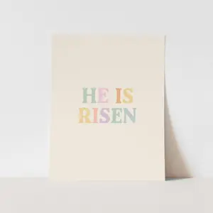 {Rainbow} He is Risen Art Print