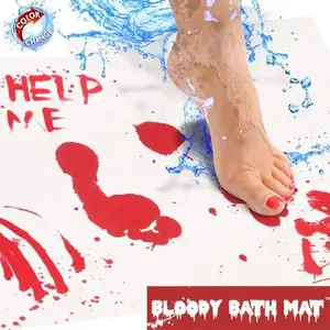 Bloody Color-Changing Bath Mat
