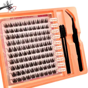 Self Adhesive Eyelash Extensions Kit, 1 Box Natural Look Eyelash Extensions, Self Adhesive False Eyelashes, High Quality Longer Looking Lashes, Eye Makeup Product for Women & Girls
