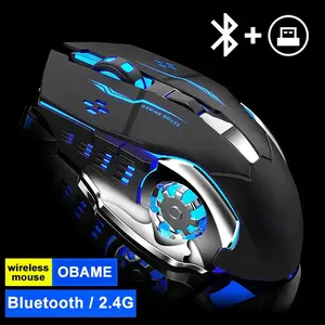 Rechargeable Wireless Gaming Mouse - Silent Bluetooth & 2.4G Mode Optical