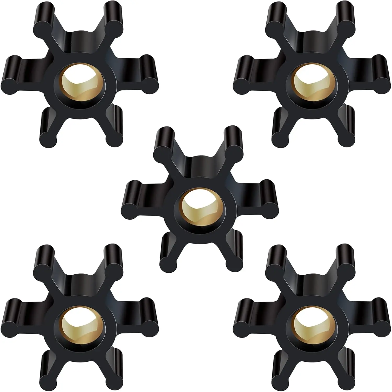 5 Pack Utility Pump Replacement Impeller for Utility Water Transfer Pumps, Water Pump Impeller Compatible with Trupow Model PAS-30 and PDS-30,