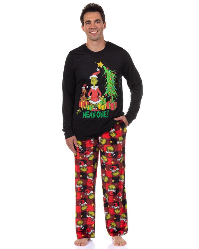 Dr. Seuss The Grinch Pajamas Buffalo Plaid Holiday Matching Family Sleepwear