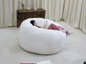 MinTyst White Giant 5ft Donut Beanbag sofa beanbag bedhome living room bedroom playroom layman sofa bonelesssofa sleeping sit lay soft cozy