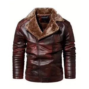 Men's casual custom leather jacket, autumn and winter,
