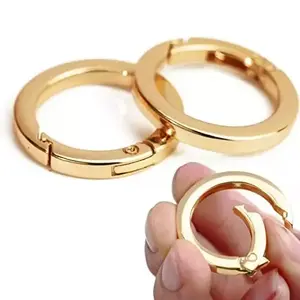 [High Quality]2 Pcs O Ring for Purse Strap,1 inch Spring Rings for Handbag & Keys, 1 Inch Gold