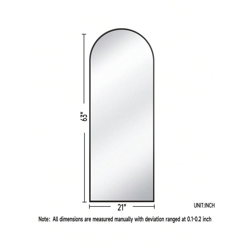 71"X30" Arch Mirror Full Length, Floor Length Mirror, Wall Mirror Full Length, Oversized Floor Mirror, Full Body Mirror For Hanging Or Leaning Against Wall, Full-Length Mirror With Aluminum Alloy Frame Full Body Mirror For Living Room, Bedroom, Cloakroom.